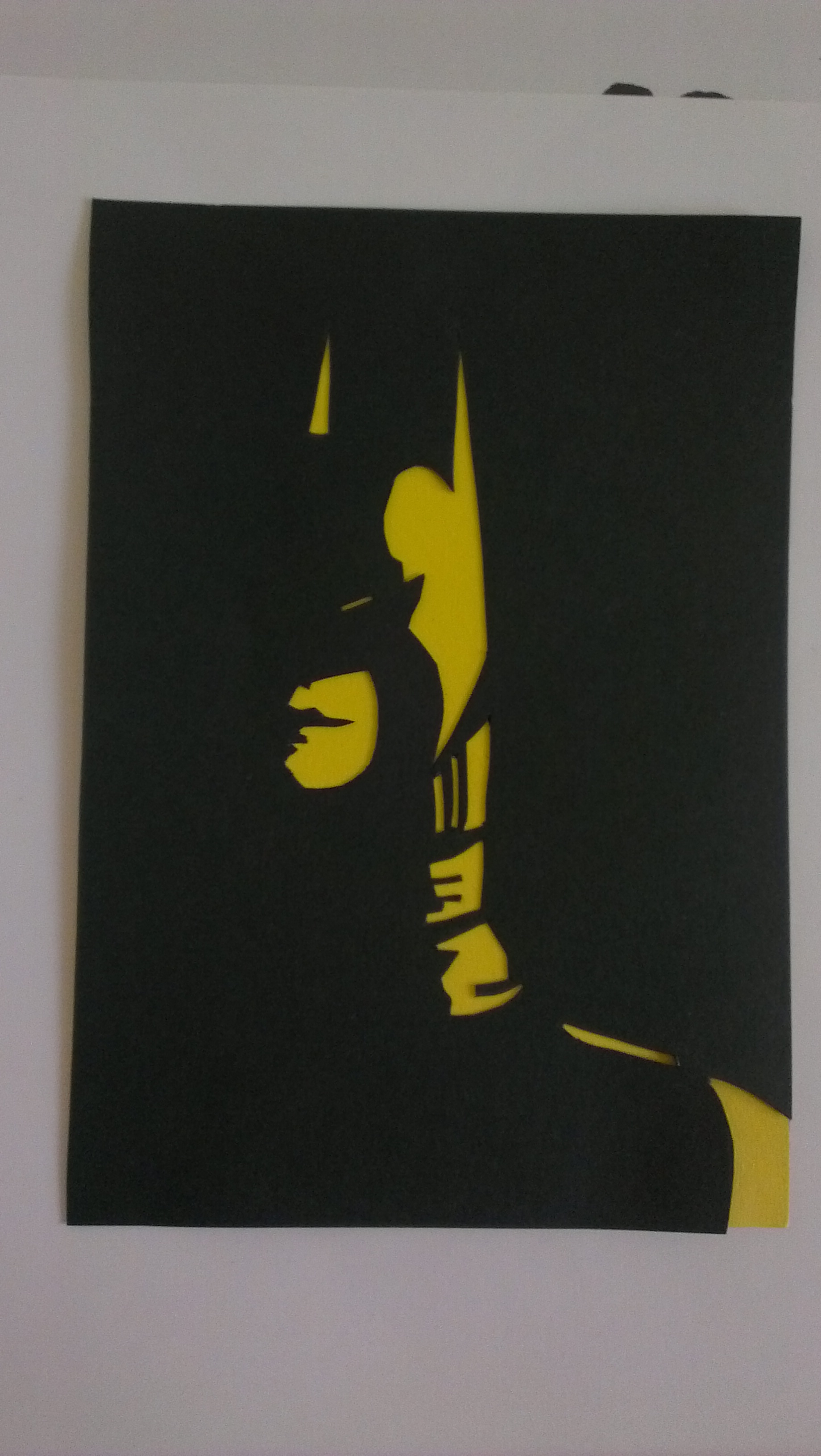 Batman cutout stencil