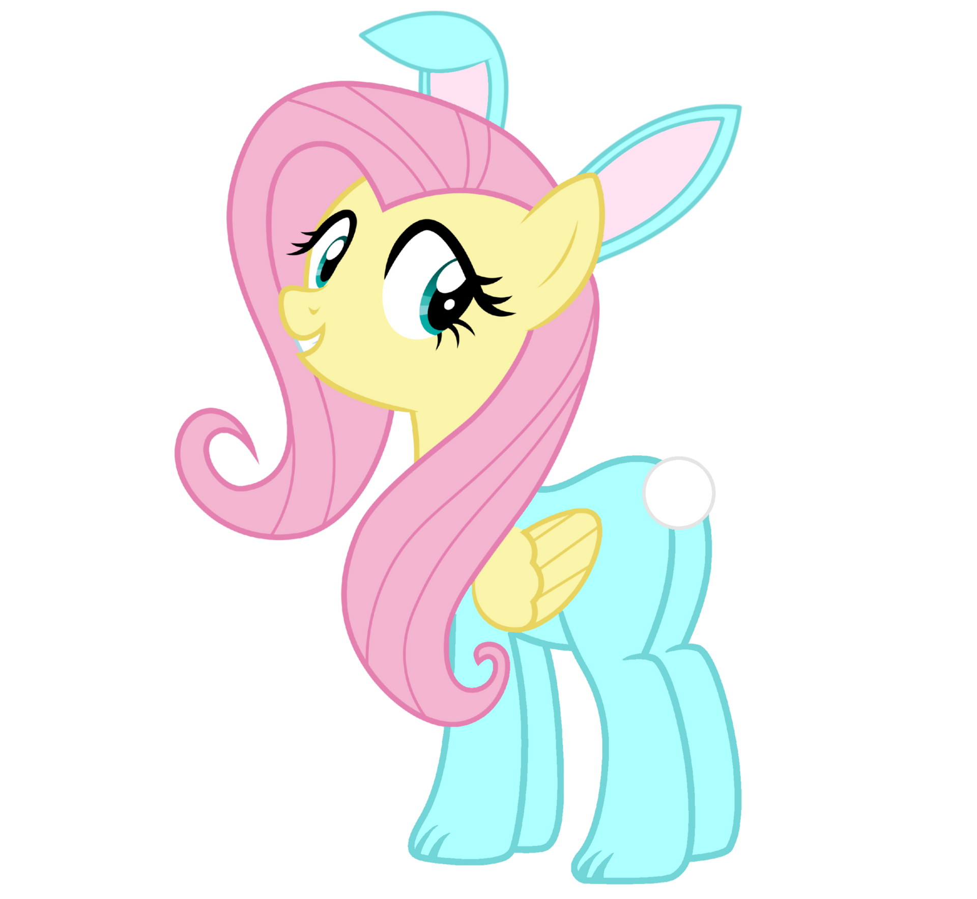 Fluttershy dress as bunny by lizzmcclin on DeviantArt