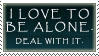 To be alone stamp by Infernal-Feline