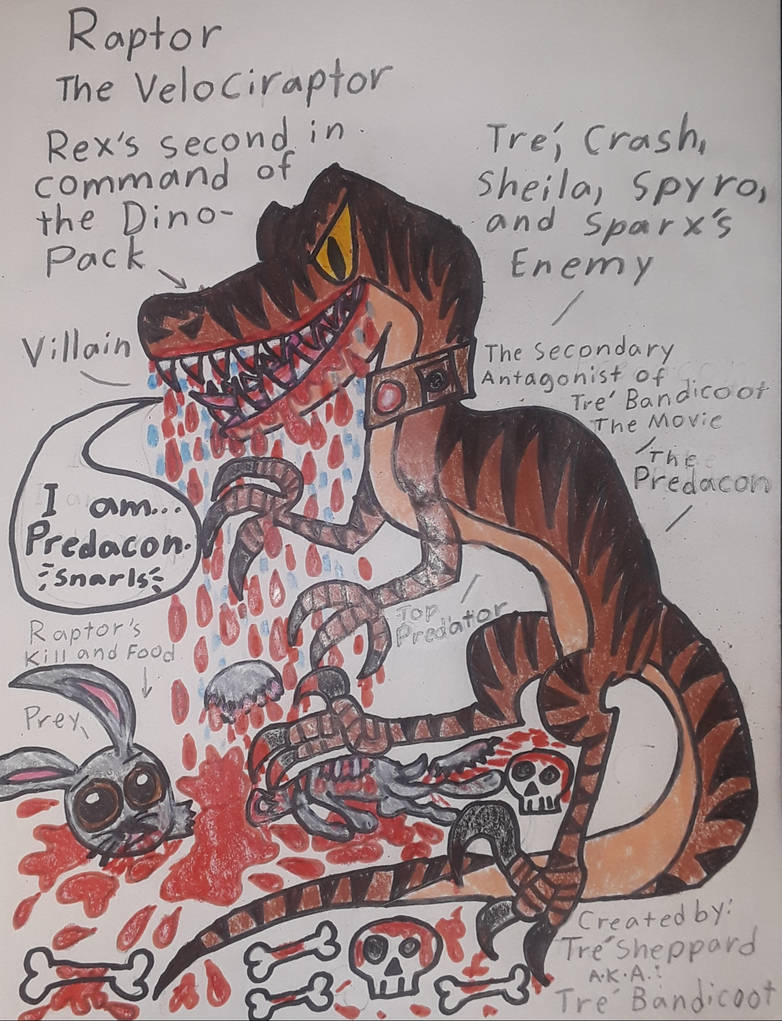 Devinquigleyart Ricky Raptor Raptor the Velociraptor by TreBandicoot on DeviantArt