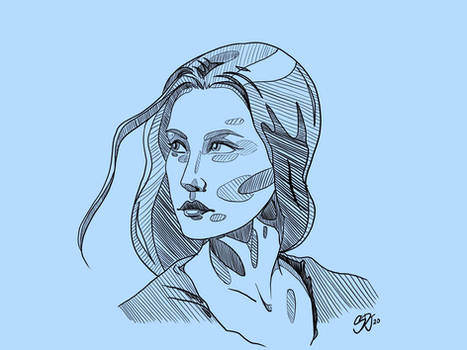 Liv Tyler as Arwen created in Procreate