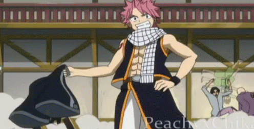 fairy tail lucy strips gif