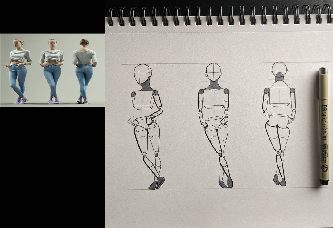 46 | More figure drawing practice with reference by TechnoSpectre on ...