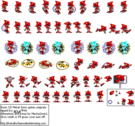 Metal Sonic Rebooted - Metal Sonic sprite sheet by LoraTWolf46 on DeviantArt