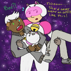 bee and puppycat and deckard IN SPACE