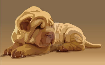 Vector lovely puppy