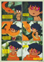 Kaa and mowgli encounter (commision not my work)