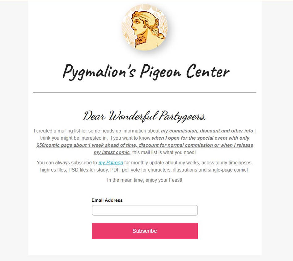 I have an Email list! by pygmalionofcyprup on DeviantArt