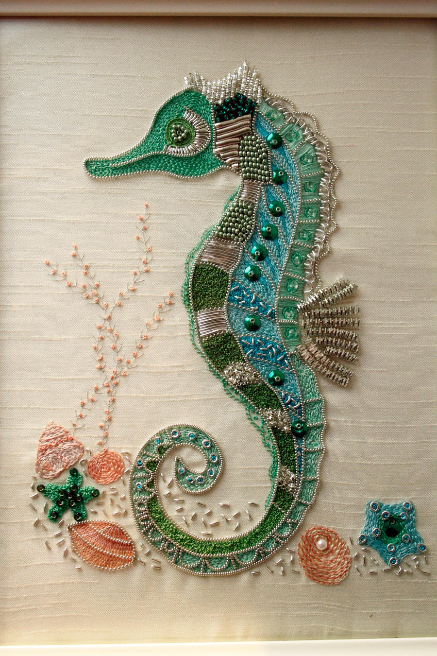 Seahorse embroidery