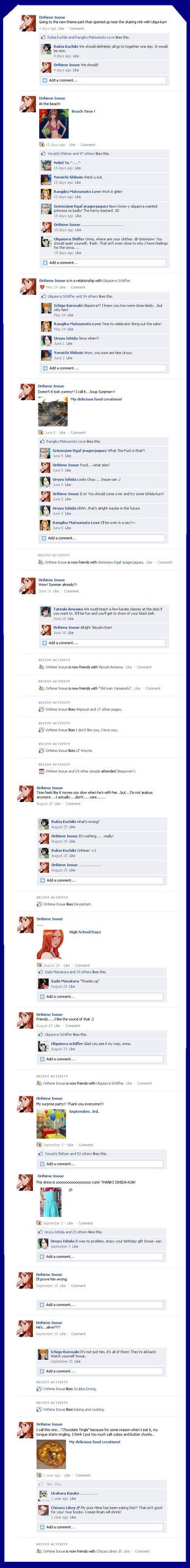 Orihime Facebook Wall