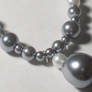 Hematite Faux Pearl Necklace