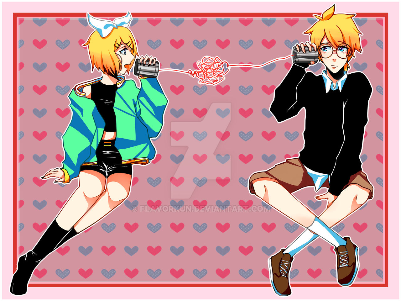 Rin n Len Print by flavorkun on DeviantArt