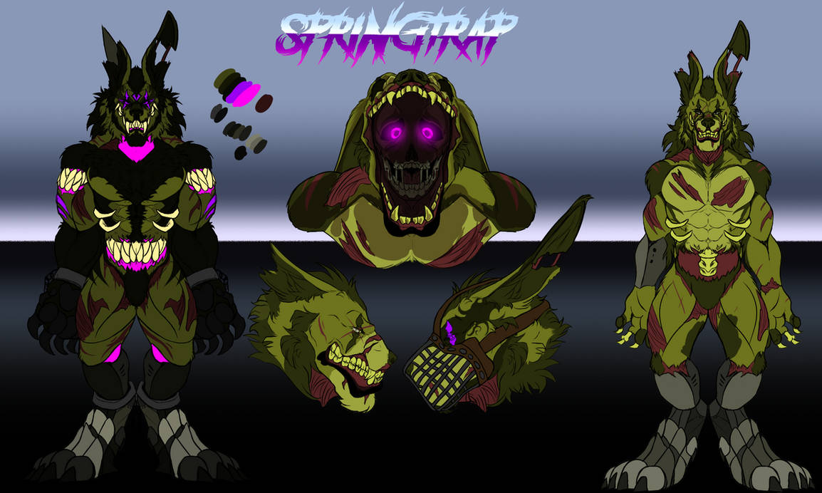 Evolution Spring Trap Deviantart Springtrap reference sheet by Bonniegameplays302 on DeviantArt