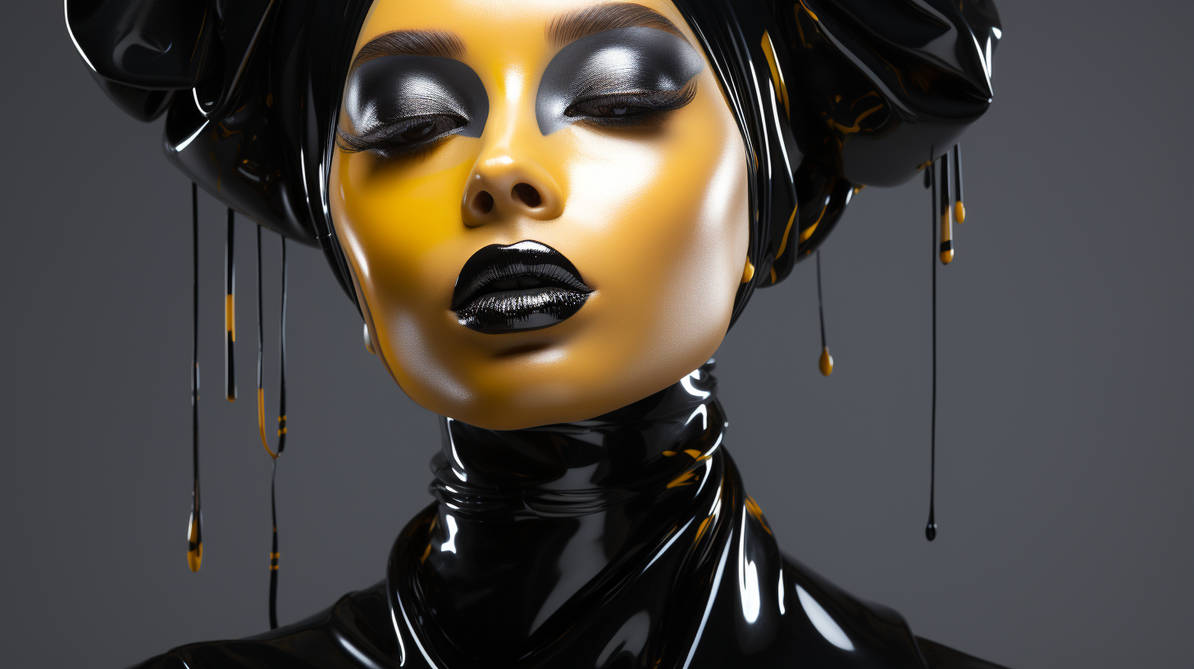 TeeJay shiny glossy vanta black ballon girl face w by cTeeJay on DeviantArt
