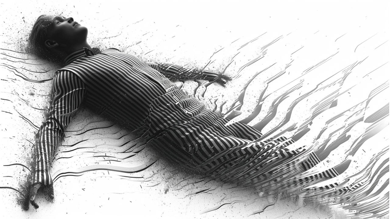 Fallen Man TeeJay striped vector man falling in the style of by cTeeJay on DeviantArt