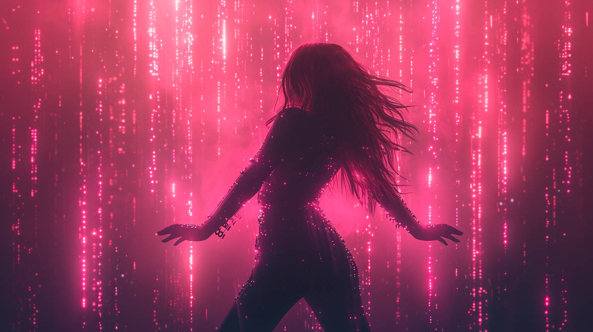 Ascii Code Dancer TeeJay vector ascii girl dancing background scroll by cTeeJay on DeviantArt