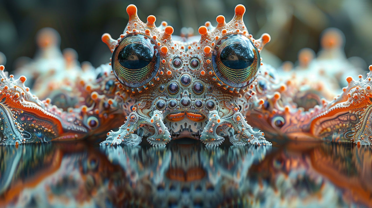 TeeJay alien wearing a crown emerge from fract by cTeeJay on DeviantArt