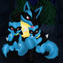 Lucario and Riolu