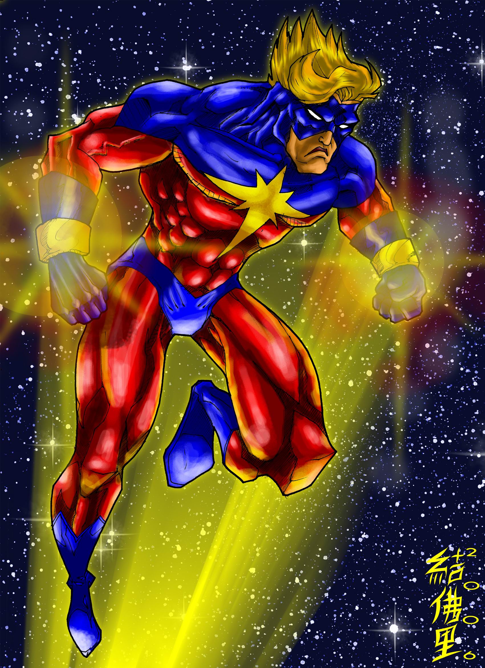 captain marvel colored