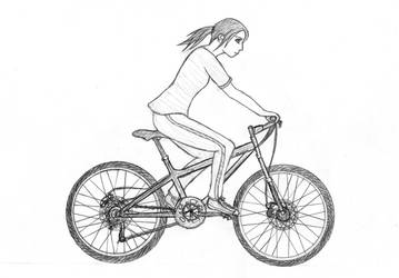 girl on bicycle