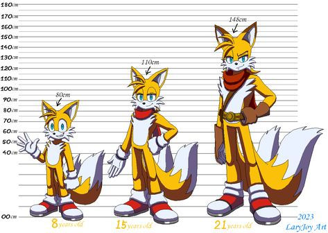 Miles Tails Prower age and height and chart by Laryjoy on DeviantArt(02)