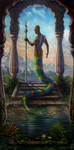 THE SACRED POOL -NAGA PAINTING by Imperess