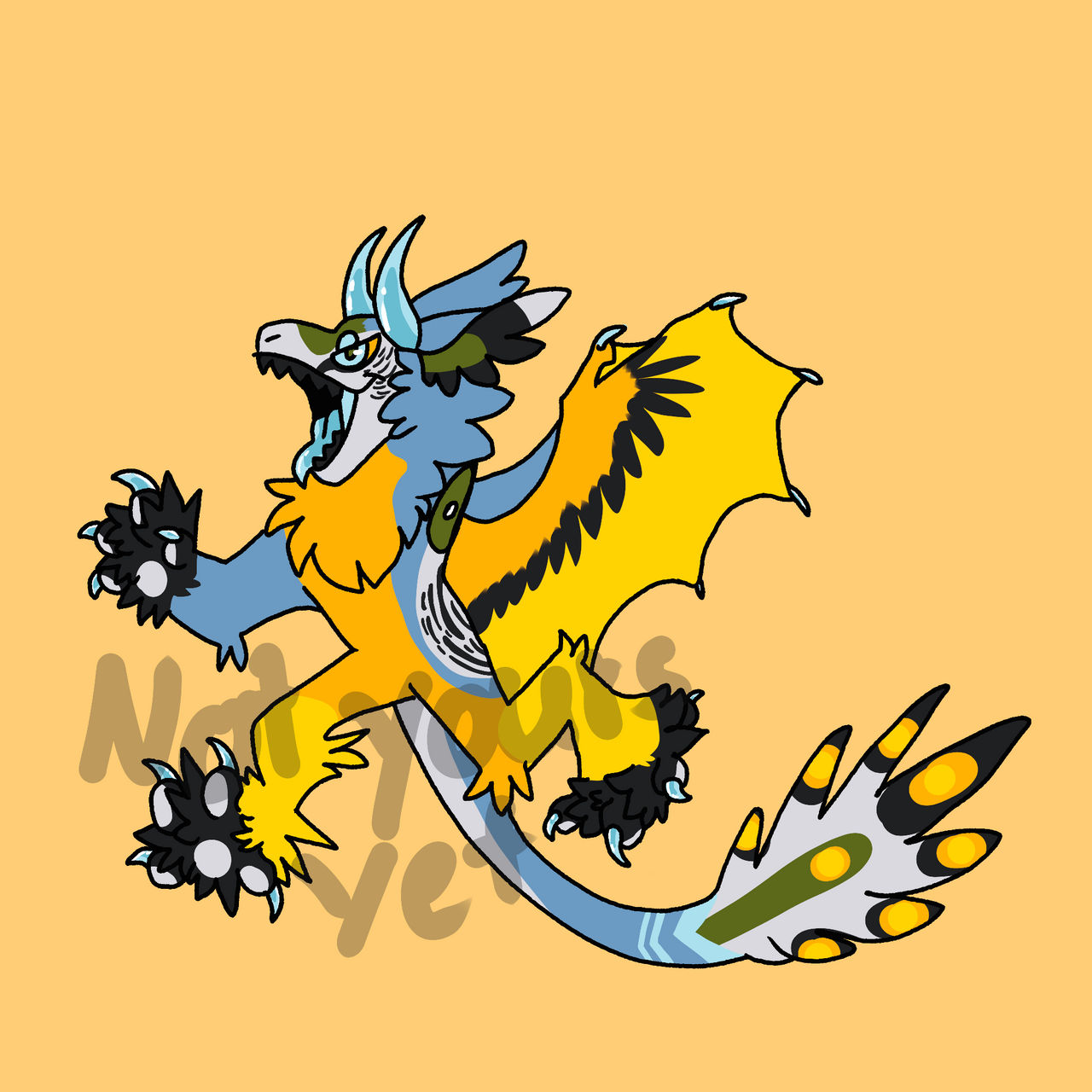 Blue Gold Macaw Raptor Creatue OTA by sketchArminton on DeviantArt