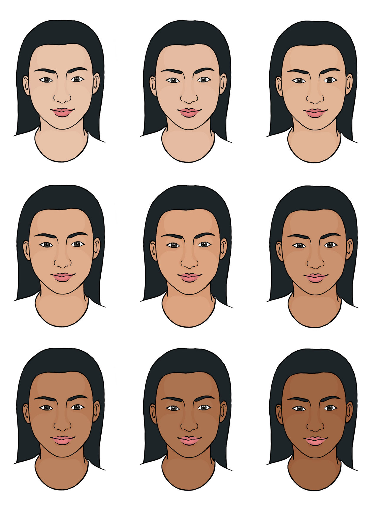 Reference - Female East Asian Faces by SmallOrangeFruit on DeviantArt