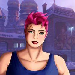 [OW] Zarya-'Do you even lift?' by Ms-Filou