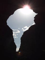 Sunlight Through Rock Window