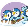Daily Drawing 2016 #4: Sled Full of Piplups