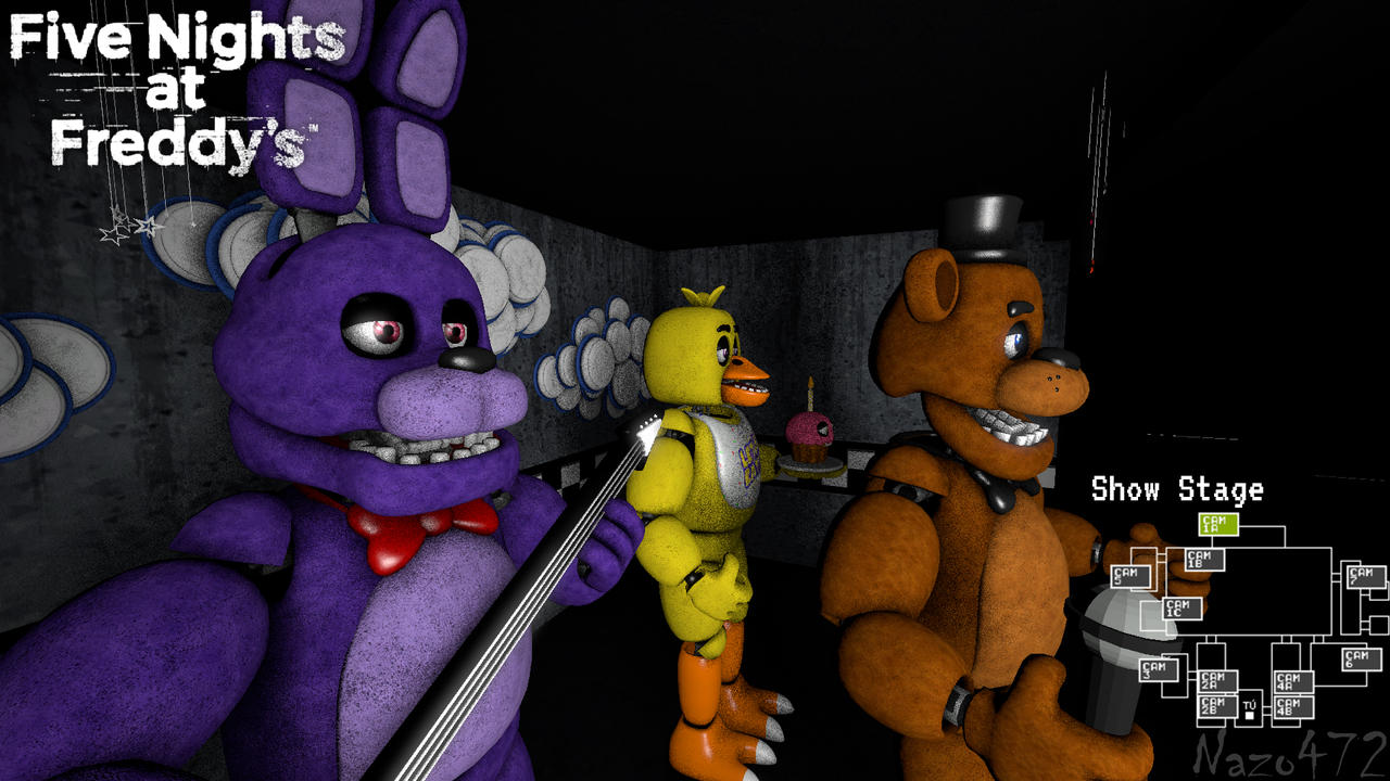 FNAF 1 Show Stage (CAM 1A) by Nazo472 on DeviantArt