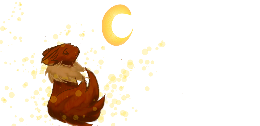 eevee and the moon