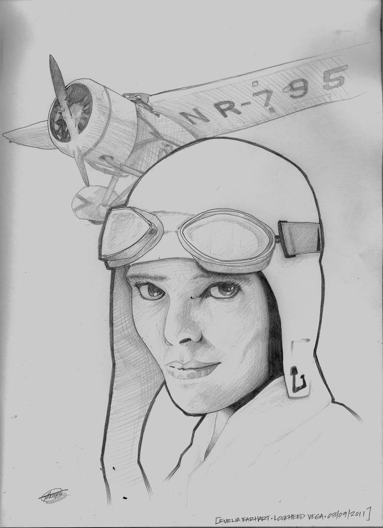 Amelia Earhart by JTIllustrations on DeviantArt