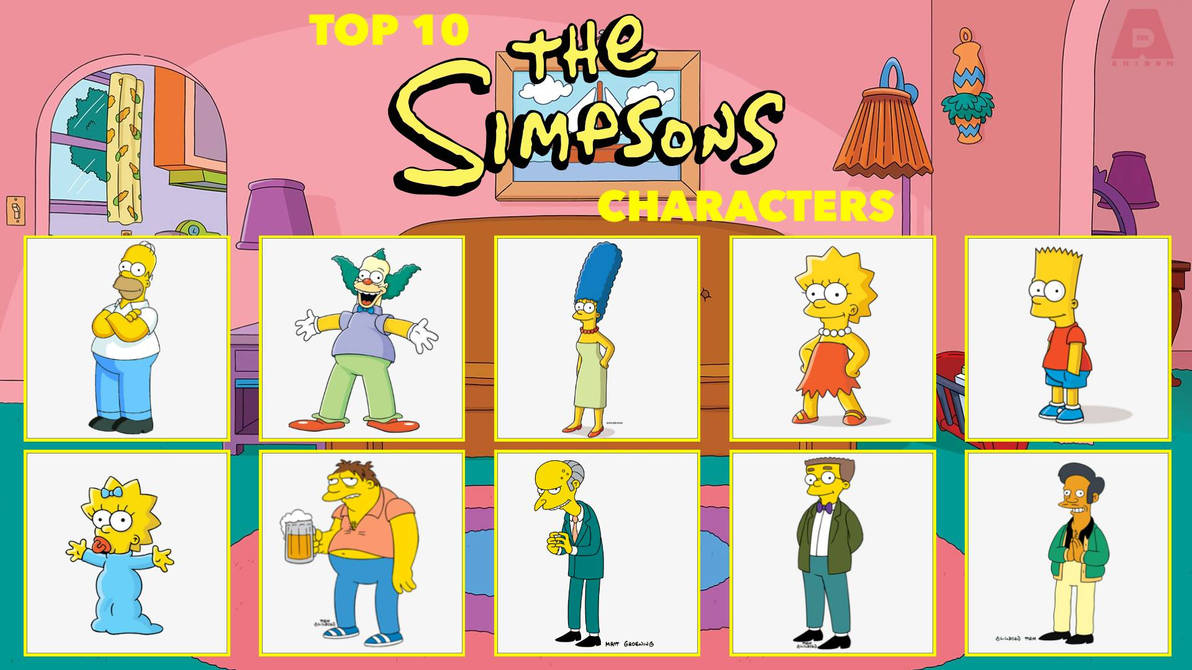 My Top 10 Favorite Simpsons Characters by Benny49 on DeviantArt
