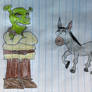 Shrek And Donkey In The Simpsons Style