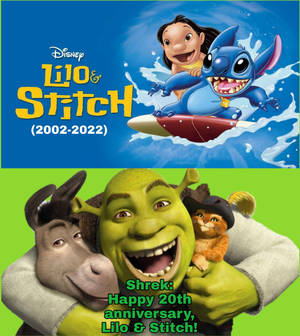 Shrek Celebrates Lilo And Stitch