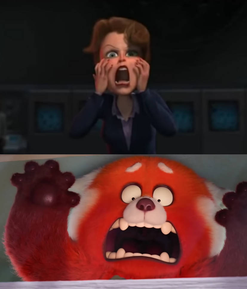 Ms. Ronson and Meilin Lee Screaming Each Other by Benny49 on DeviantArt