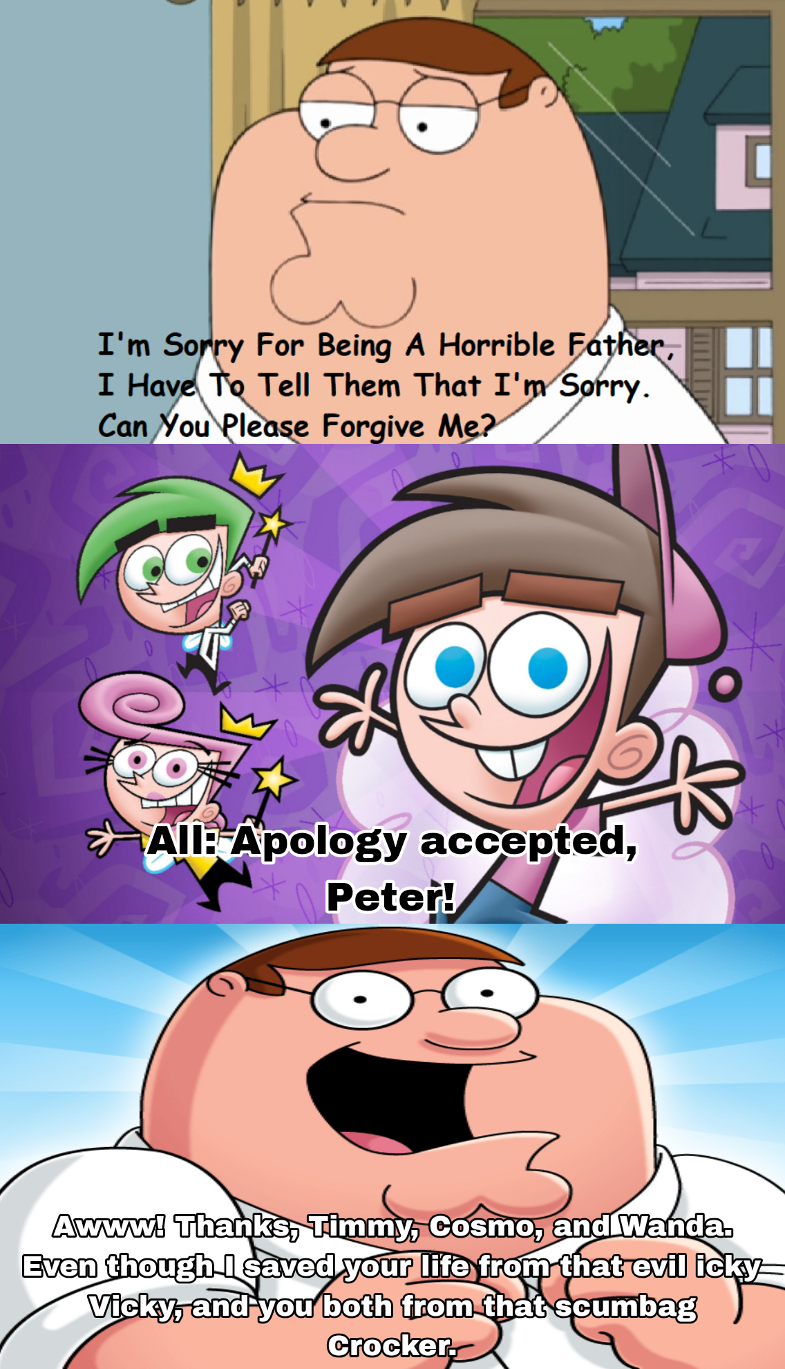 Peter Timmy Timmy, Cosmo, and Wanda Accept Peter's Apology by Benny49 on DeviantArt