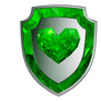 Crystal Heart Shield - EXTRAS GREEN