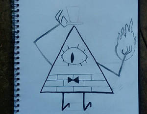 unfinished picture of Bill Cipher 