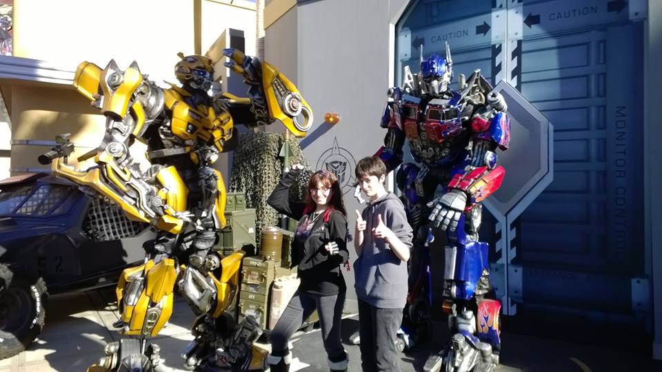 With Optimus and Bumblebee