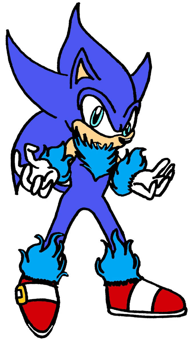 Ssl13 Commission - Blue Fire Sonic by SSL13 on DeviantArt