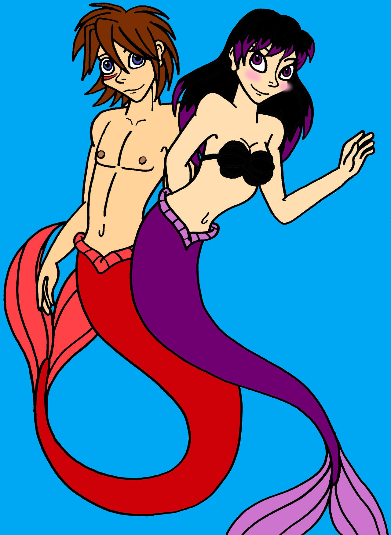 Ssl13 Commission - Jason and Aurora as Mermaids by SSL13 on DeviantArt