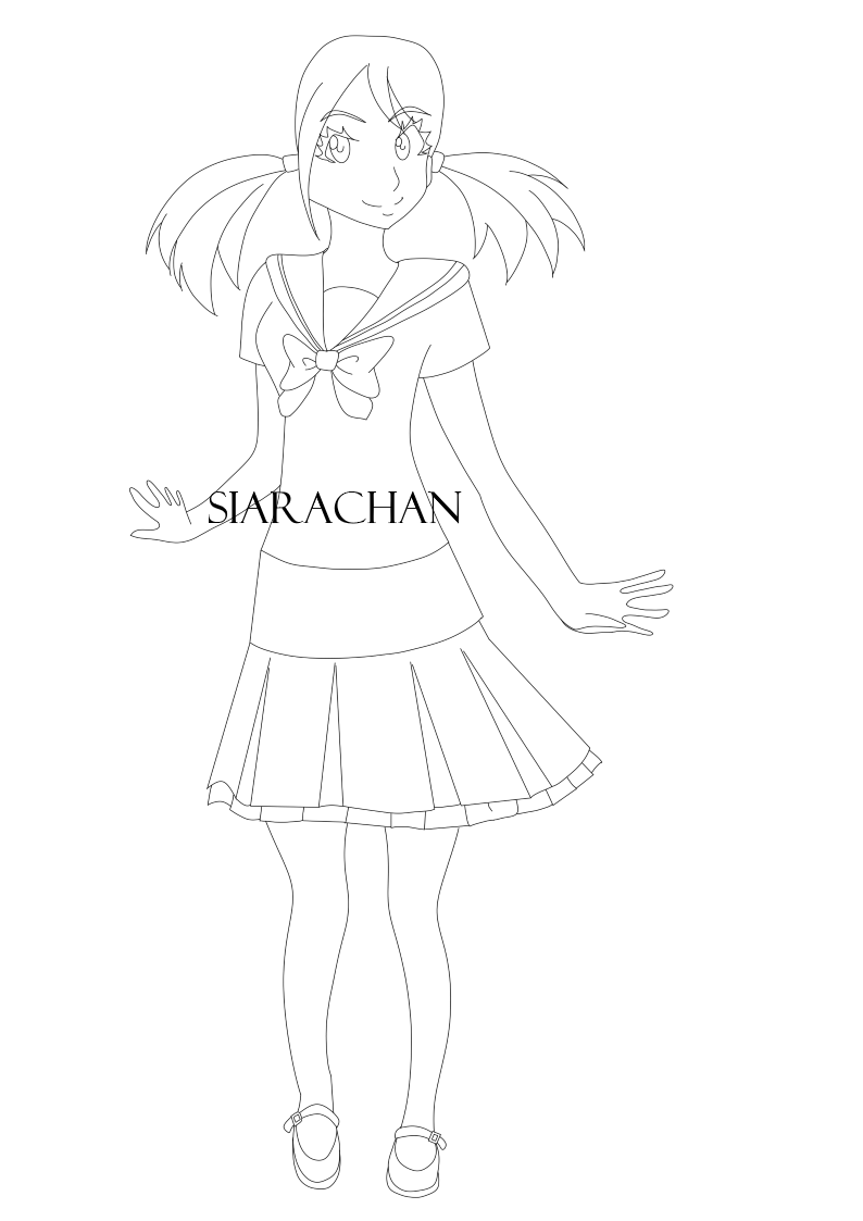   Anime Girl Coloring Pages Full Body Best