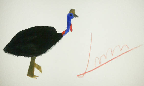 Cassowary - Watercolor