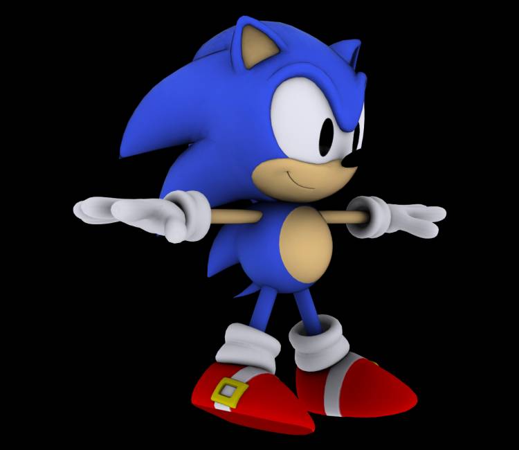 Classic sonic model by 86et6 on DeviantArt