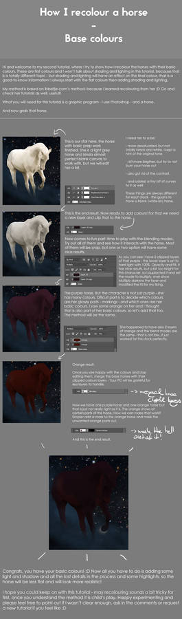 How I recolour horses - Basic colours