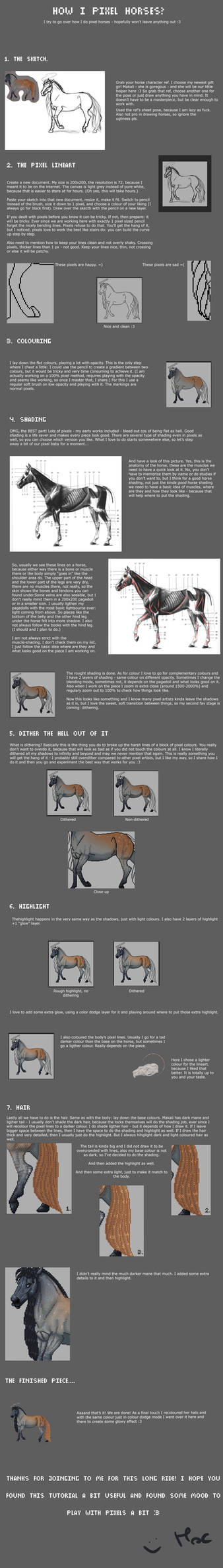 How I make pixel horses