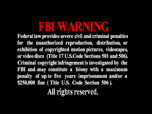 Hit Fbi Warning Fbi Warning Vhs 2000